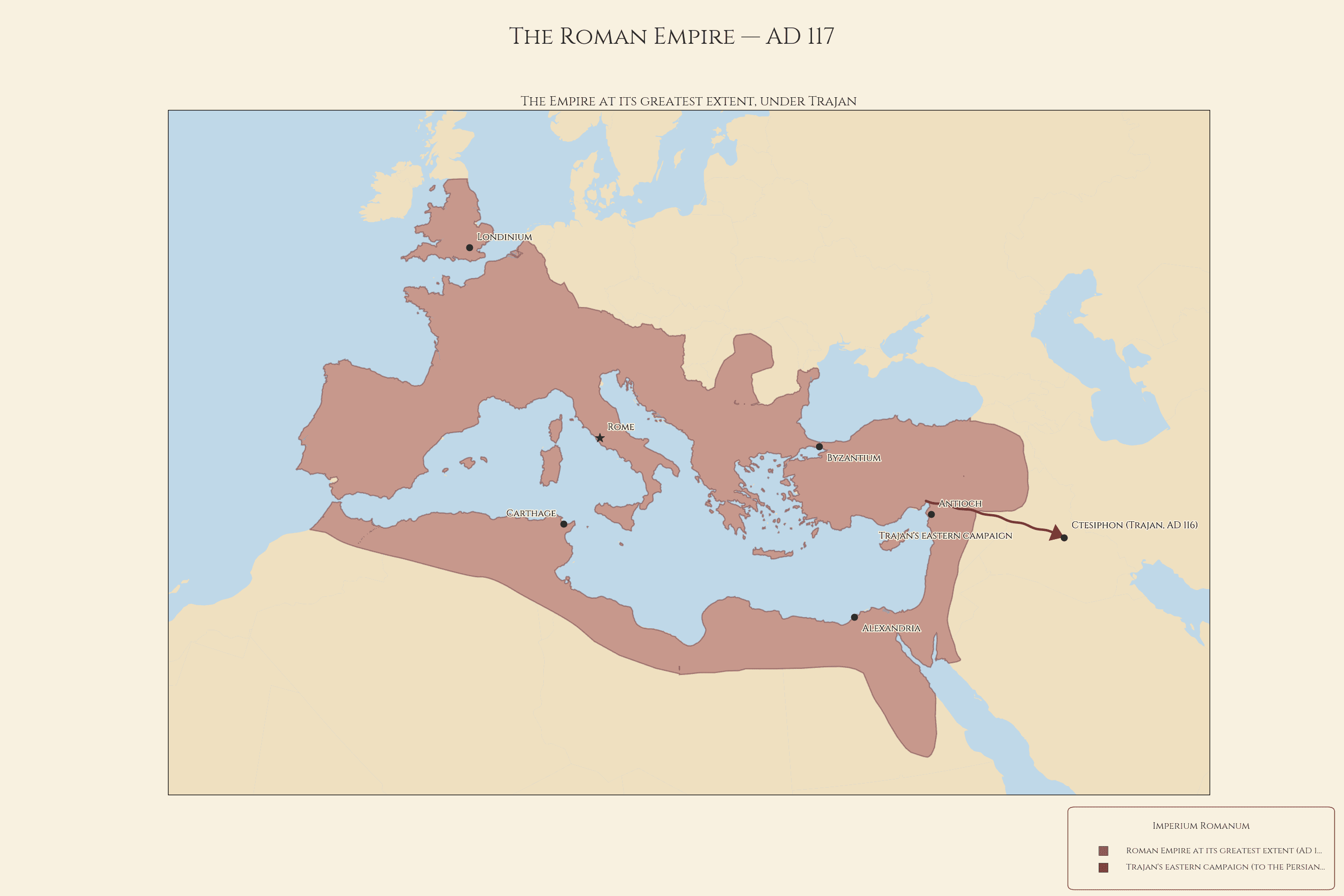 The Roman Empire · AD 117